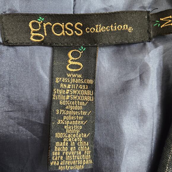 Grass Co. Womens Vintage Y2K Elevated Staple Pinstripe Tailored Blazer Jacket M - Picture 7 of 10